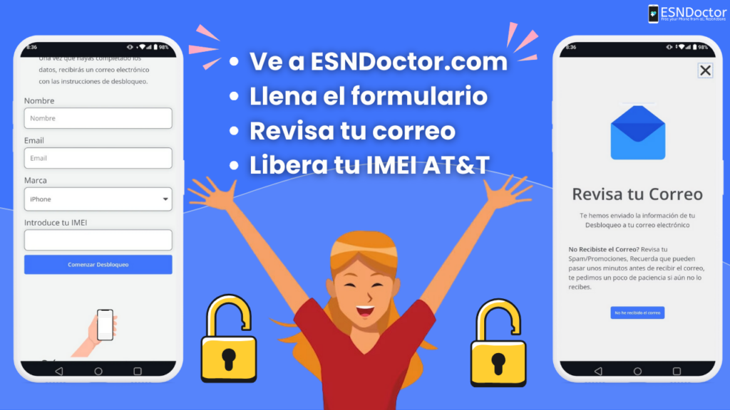 ¿ESNDoctor puede desbloquear mi celular AT&T?