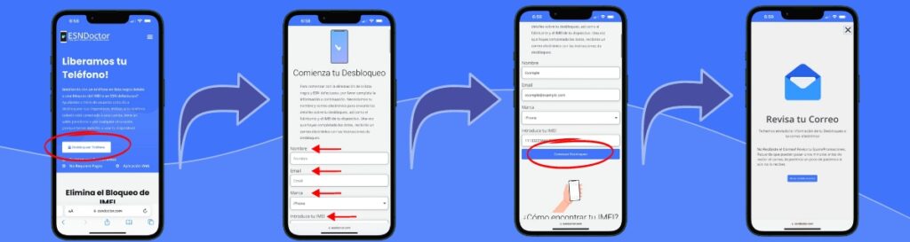 pasos de liberación de IMEI
