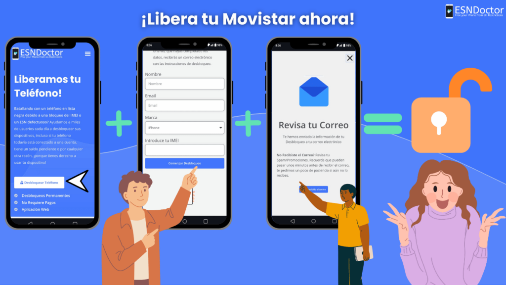 ¿Cómo desbloquear IMEI Movistar con ESNDoctor?