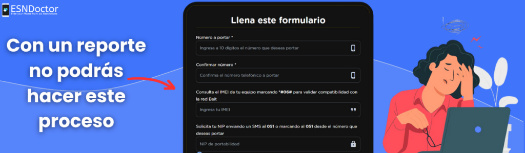 ¿Puedo hacer una portabilidad con el celular reportado?