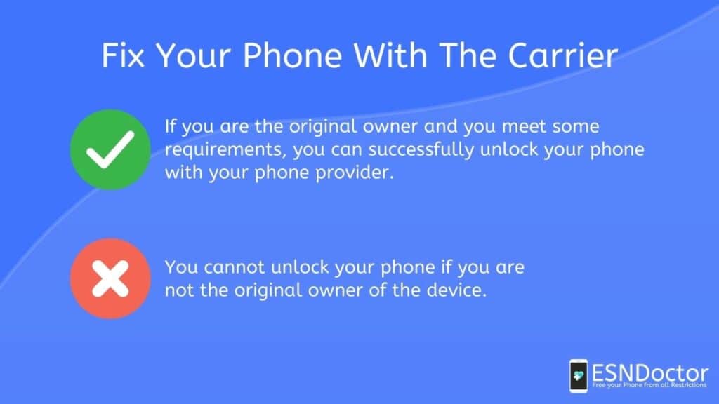 Fix Your Phone With The Carrier