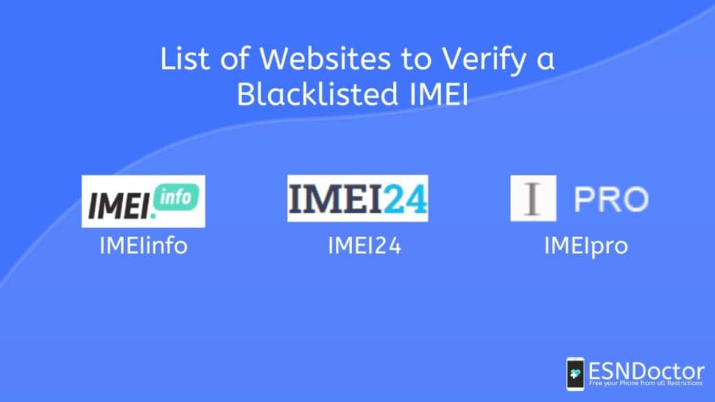 List of Websites to Verify a Blacklisted IMEI