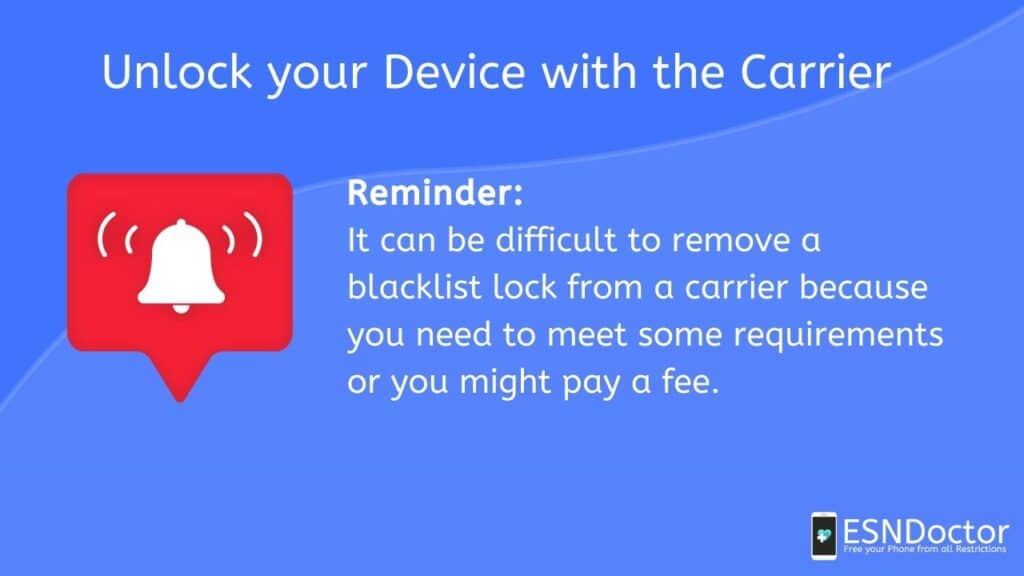 Unlock your Device with the Carrier