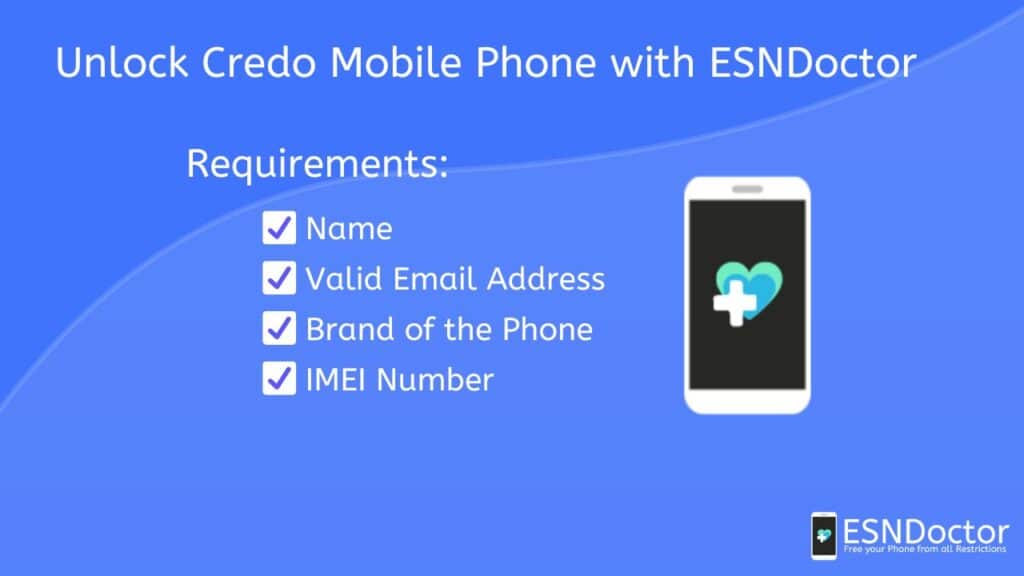 Unlock Credo Mobile Phone with ESNDoctor