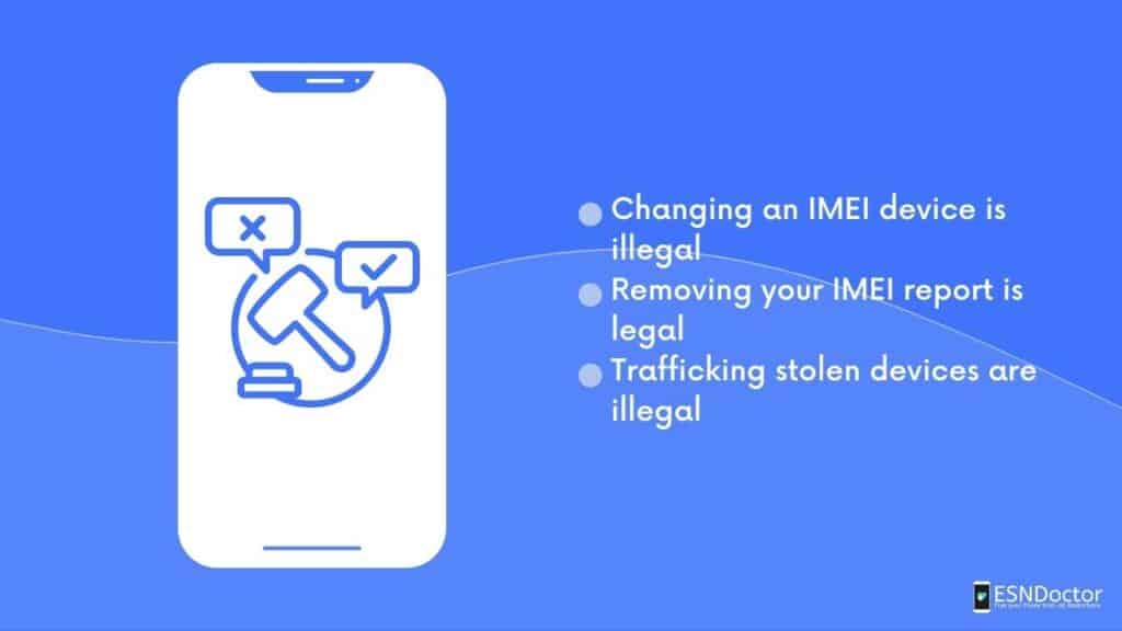The ESNDoctor IMEI iCloud unlock service is completely legal