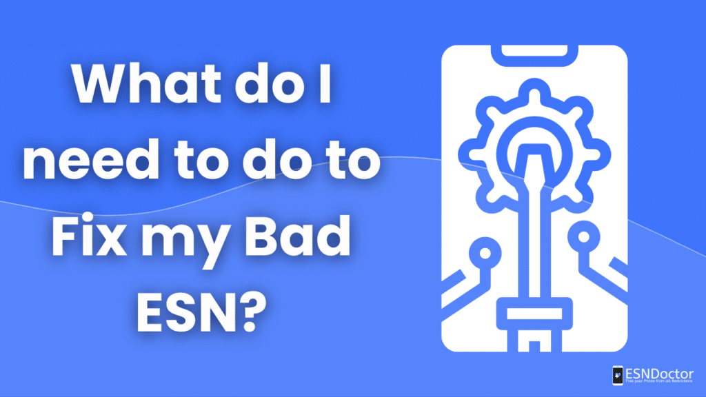 What do I need to do to Fix my Bad ESN?