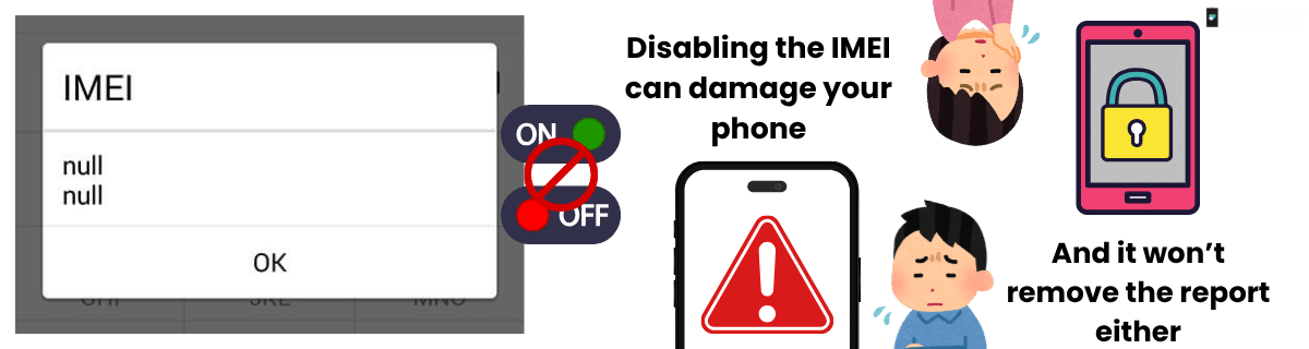 Can you Disable an IMEI on iOS 13 to Remove a Report?
