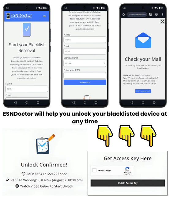 ESNDoctor will help you unlock your blacklisted device at any time
